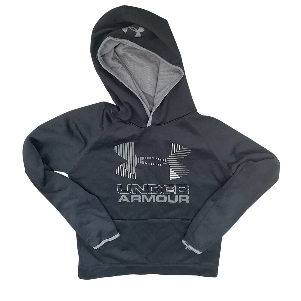 Under Armour Hoodie Youth Large Black ColdGear Athletic